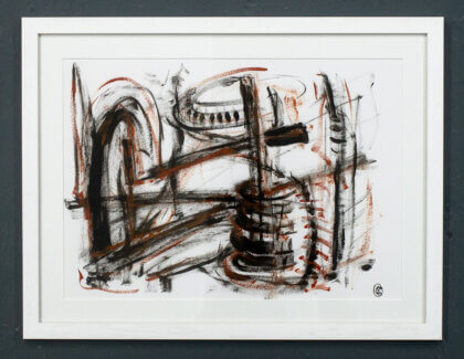 #20 - Amusement Park in Burnt Umber & Quinacridone Burnt Orange
