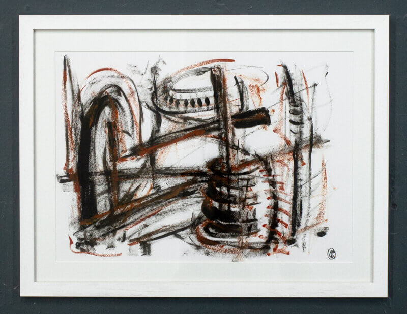 #20 - Amusement Park in Burnt Umber & Quinacridone Burnt Orange